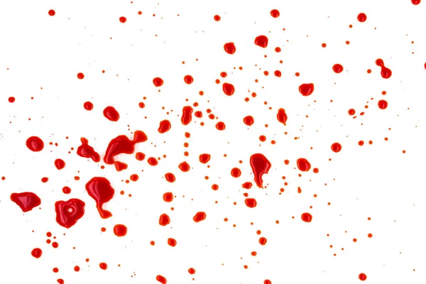 Red Blood Splattered White Background Texture — Stock Photo, Image
