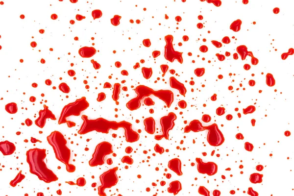 Rotes Blut Auf Weißem Hintergrund Textur — Stockfoto