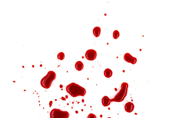 Красная Кровь Брызги Белом Фоне Текстура — стоковое фото
