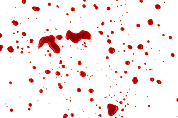 Red Blood Splattered White Background Texture — Stock Photo, Image