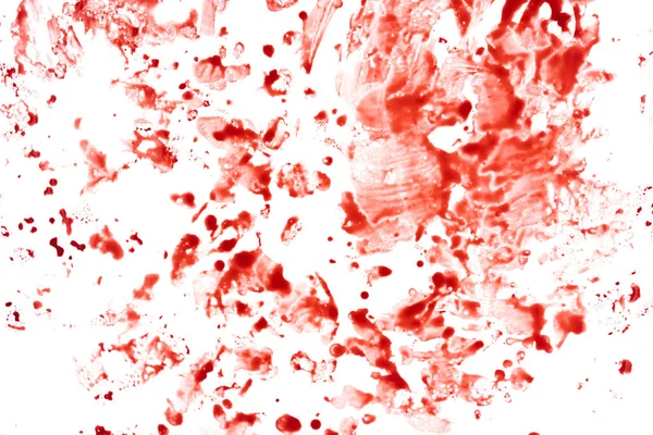 Macchie Rosse Goccia Sangue Sfondo Bianco — Foto Stock