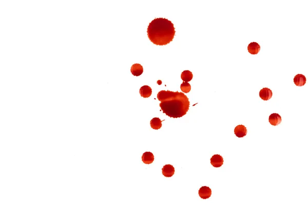 Red Spots Blood Drop White Background — Stock Photo, Image