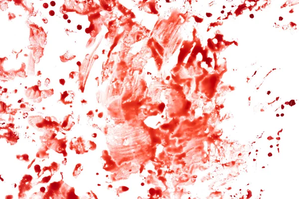 Manchas Rojas Gota Sangre Sobre Fondo Blanco —  Fotos de Stock