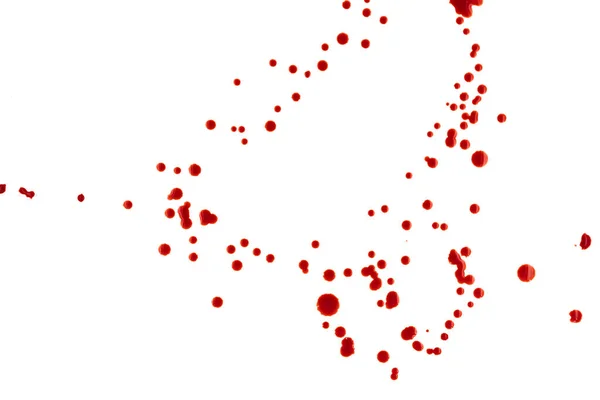 Красные Пятна Крови Белом Фоне — стоковое фото