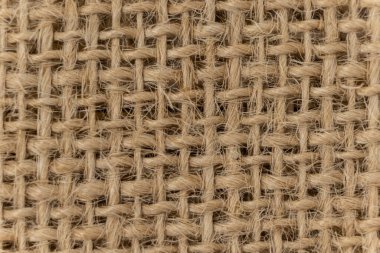 Çuval bezi dokusu pürüzsüz. jute arkaplanı makroyu kapat