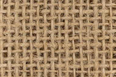 Çuval bezi dokusu pürüzsüz. jute arkaplanı makroyu kapat