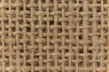 Çuval bezi dokusu pürüzsüz. jute arkaplanı makroyu kapat