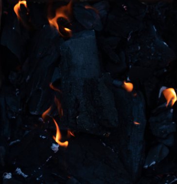 Kömür yakma arkaplan dokusu