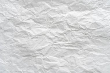 Buruşmuş beyaz kağıt arkaplan dokusu