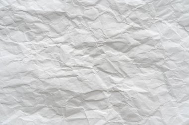Buruşmuş beyaz kağıt arkaplan dokusu