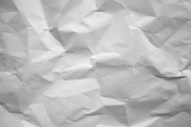 Buruşmuş beyaz kağıt arkaplan dokusu