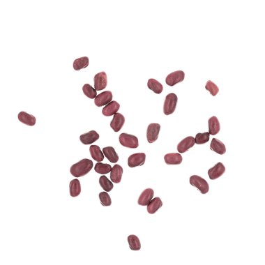 Beyaz zemin üzerinde kırmızı fasulyeler izole