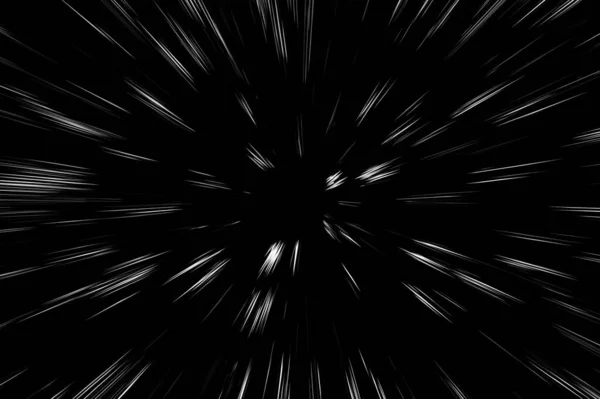 Bokeh Белые Линии Черном Фоне Абстракция Абстрактная Скорость Света Движения — стоковое фото