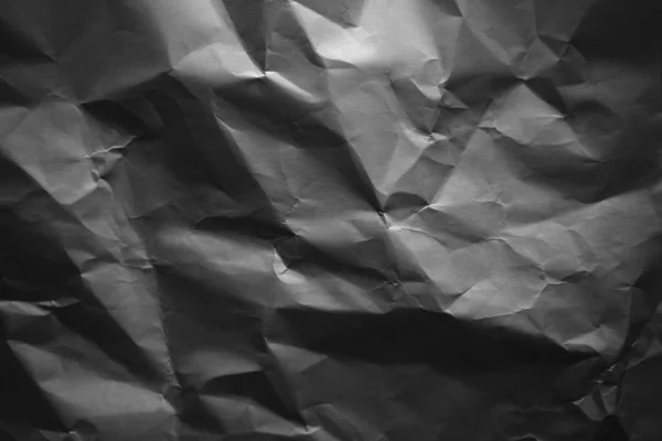 Crumpled Grått Papper Med Vinjett Bakgrund Textur — Stockfoto