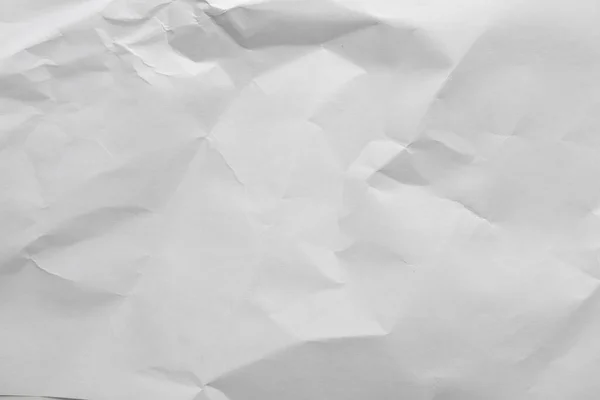 Gezerknüllte Weiße Papier Hintergrund Textur — Stockfoto