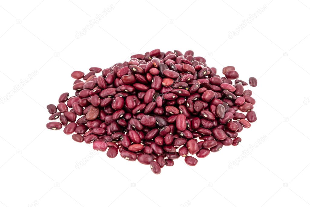 Red beans isolated on white background