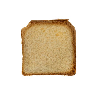 Beyaz arka planda izole edilmiş dilimlenmiş sandviç ekmeği. 