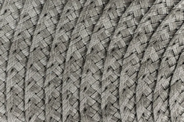Woven Black Grey Wicker Straw Background Texture — Stock Photo, Image