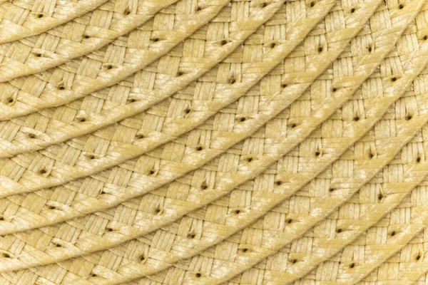 黄色のウィッカーの藁の背景やテクスチャを織り — ストック写真