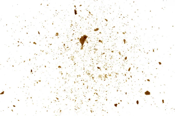 Szárított Kenyérmorzsa Izolált Fehér Alapon — Stock Fotó