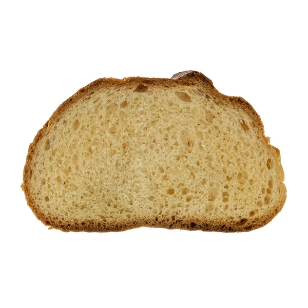 Pão Sanduíche Fatiado Isolado Fundo Branco — Fotografia de Stock