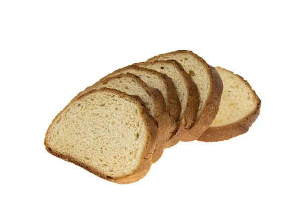 Sandwichbrot Scheiben Isoliert Auf Weißem Hintergrund — Stockfoto