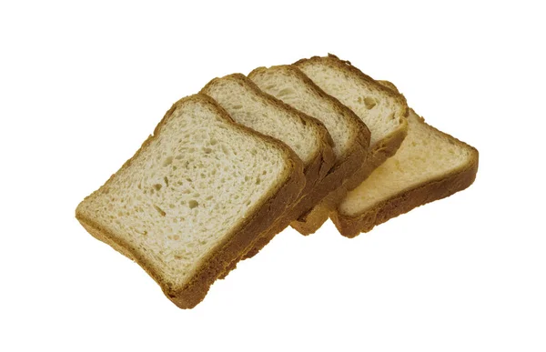 Pane Sandwich Affettato Isolato Sfondo Bianco — Foto Stock