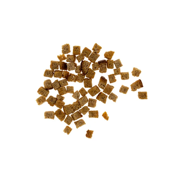 Dry croutons isolated on white background. beer snack — Stock Image Dry Croutons Isolated White Background Beer Snack Stock Photo