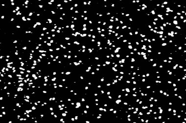 Siyah zemin üzerinde kaotik beyaz boke, ışık lekeleri dokusu, soyutlama, düşen kar, yıldız gökyüzü, parlak ışık dokusu parlaklığı