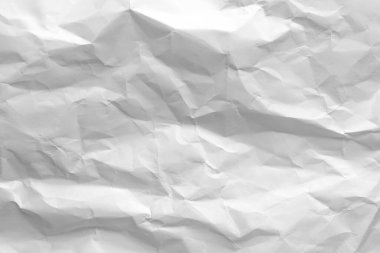 Buruşmuş beyaz kağıt arkaplan dokusu
