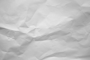 Buruşmuş beyaz kağıt arkaplan dokusu