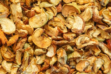 Kurutulmuş elma arkaplan dokusu