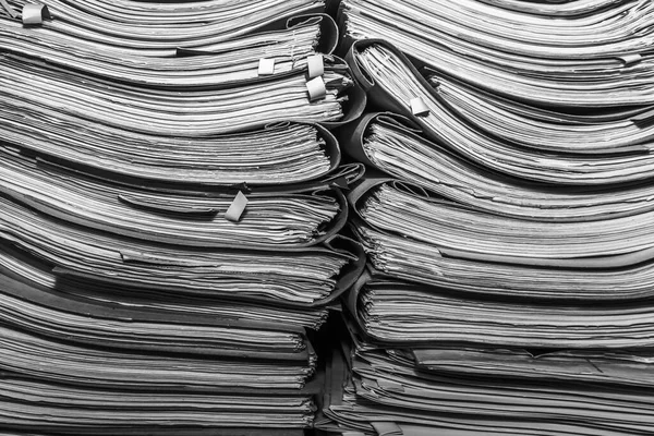 Paper Documents Stacked Archive Documents Shelves Archive Room Office Shelves — Stock Photo, Image