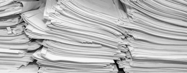 Paper Documents Stacked Archive Documents Shelves Archive Room Office Shelves — Stock Photo, Image