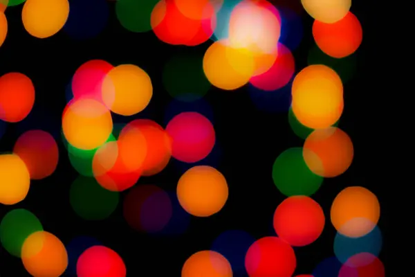 Abstract Colorful Defocused Circular Facula Bokeh Blurred Color Light Can — Stock Photo, Image