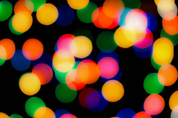 Abstract Colorful Defocused Circular Facula Bokeh Blurred Color Light Can — Stock Photo, Image