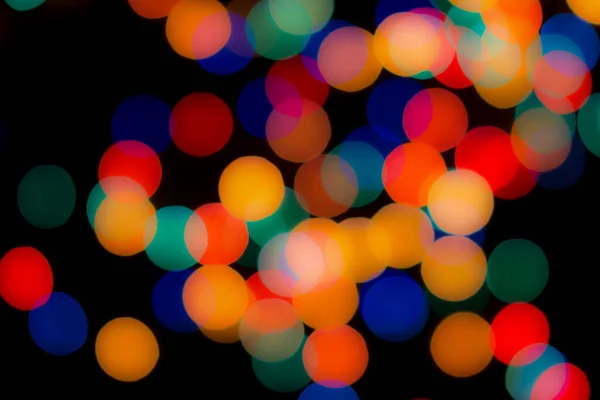 Abstracte Kleurrijke Onscherpe Ronde Facula Bokeh Wazig Kleurlicht Kan Achtergrond — Stockfoto