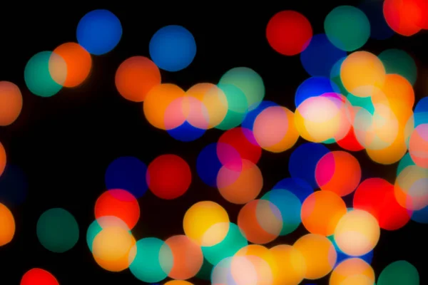 Abstract Colorful Defocused Circular Facula Bokeh Blurred Color Light Can — Stock Photo, Image