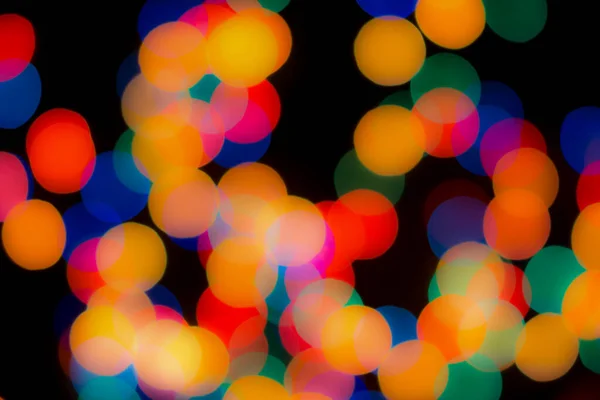 Abstracte Kleurrijke Onscherpe Ronde Facula Bokeh Wazig Kleurlicht Kan Achtergrond — Stockfoto