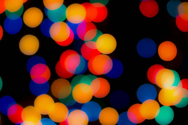 Abstract Colorful Defocused Circular Facula Bokeh Blurred Color Light Can — Stock Photo, Image