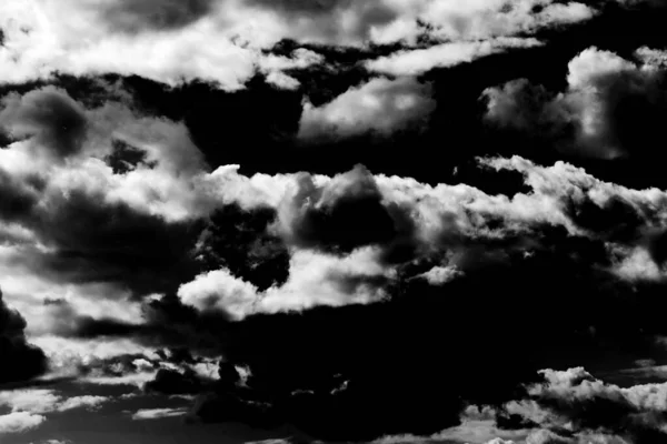 Blanco Negro Tormenta Dramática Nubes Fondo Textura —  Fotos de Stock