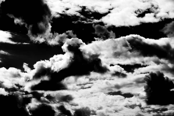 Schwarz Weiße Gewitter Dramatische Wolken Hintergrund Textur — Stockfoto