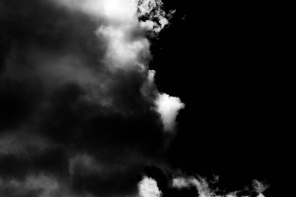 Black and white thunderstorm dramatic clouds background texture