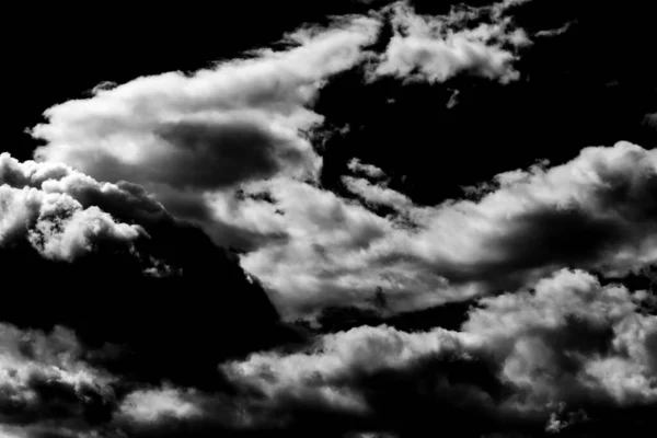 Black White Thunderstorm Dramatic Clouds Background Texture — Stock Photo, Image