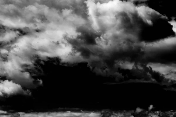 Tempestade Preto Branco Nuvens Dramáticas Textura Fundo — Fotografia de Stock