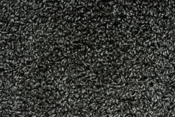 Preto Natural Velo Tapete Textura Fundo Textura Tecido Escura Fragmento — Fotografia de Stock