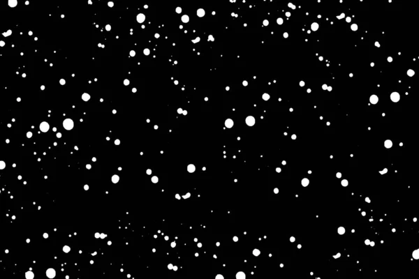 Χαοτικό Λευκό Bokeh Μαύρο Φόντο Ελαφριά Υφή Κηλίδων Αφαίρεση Χιόνι — Φωτογραφία Αρχείου