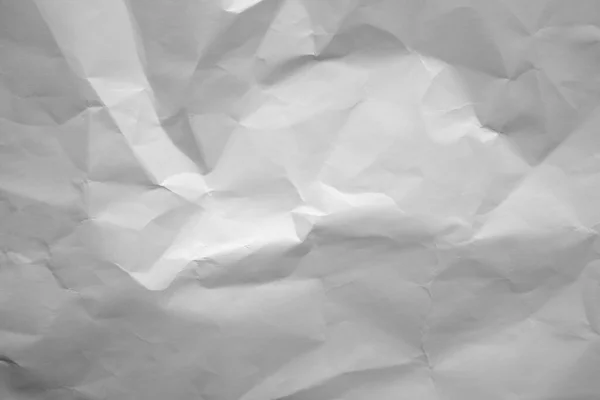 Zgnieciony Biały Papier Tło Tekstury — Zdjęcie stockowe