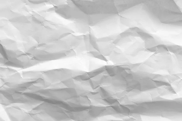 Gezerknüllte Weiße Papier Hintergrund Textur — Stockfoto