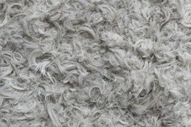 Beyaz kaz tüyleri ve yastık dokusundan tüyler.